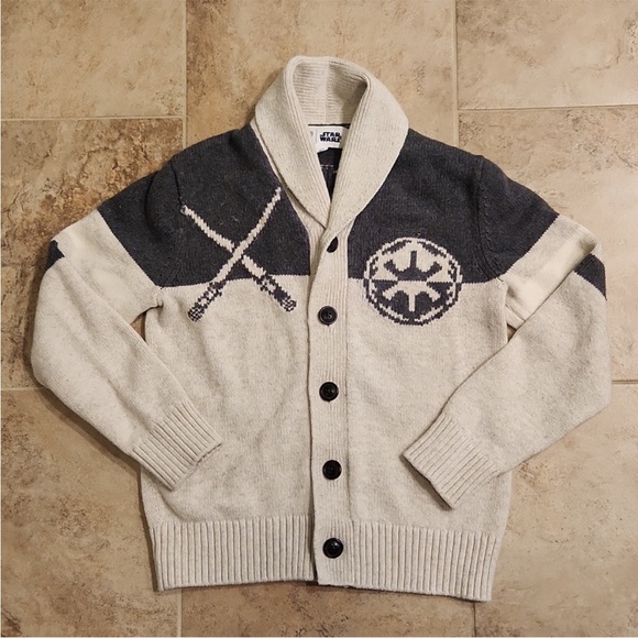 GAP X STAR WARS Darth Vader Cardigan Sweater Boys Medium - Picture 2 of 10